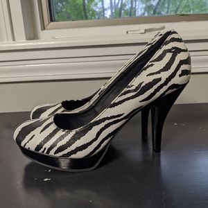 Unlisted Kenneth Cole Zebra Print Heels